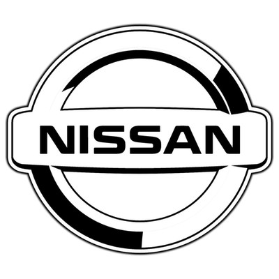 Nissan B&W Logo #2 Sticker Waterproof Vinyl Decal Die-Cut Car Garage