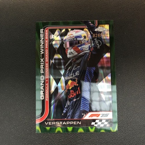 2025 Topps Chrome Formula 1 F1 Max Verstappen Forest Green Raywave /140