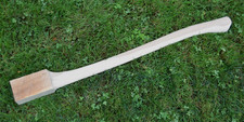 HICKORY 28" Single Bit Bent Boy's AXE HANDLE UNFINISHED Oversized Raw Eye