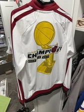 adidas Miami Heat NBA Finals Jacket White Red Black Gold Basketball NBA