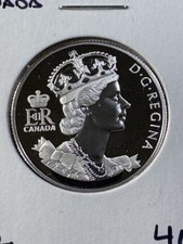 2002 Canada 50 Cents Golden Jubilee Silver Coin Royal Monogram