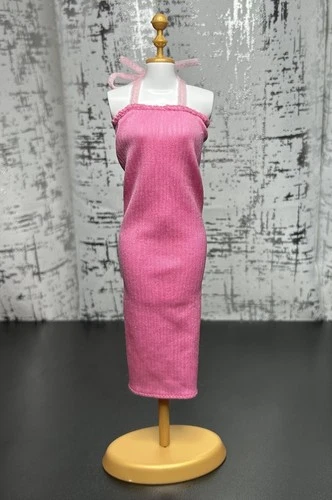 Vintage *Barbie* Clothes: Pink Halter Top Dress, Unbranded