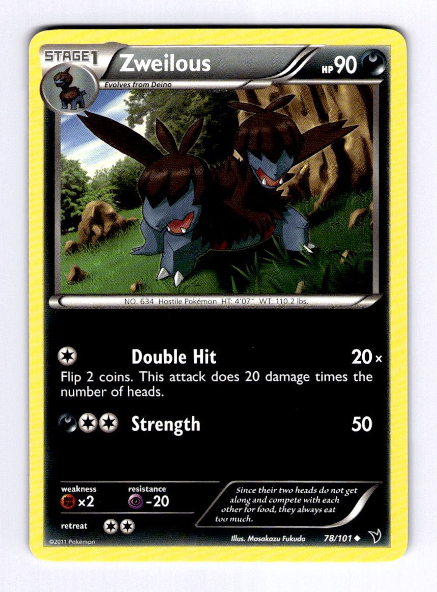 Zweilous Noble Victories #78 (2011) Uncommon NM Pokemon