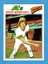 1977 Topps #101 Dick Bosman NM Near Mint Oakland Athletics A's