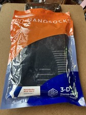 Nowe i zapieczętowane czarne skarpety kompresyjne NANOSOCKS 3D Nano splot rozmiar 2-NANOMX-BK-2