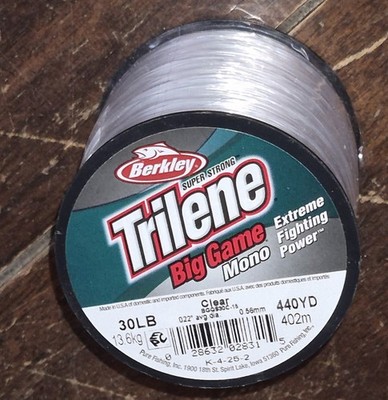 Berkley Trilene Big Game Mono CLEAR 30 LB Fishing Line #BGQS30C-15