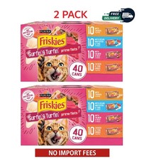 2 Pack Purina Friskies Gravy Wet Cat Food Variety Pack, Surfin Turfin