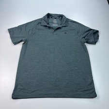 Hurley Polo Shirt Mens Medium Green Lightweight Stretch Golf Casual