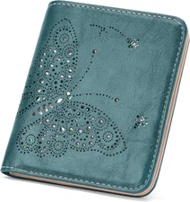 Small RFID Wallet Women Ultra Thin Slim Womens Wallet Mini Compact Bifold Pocket
