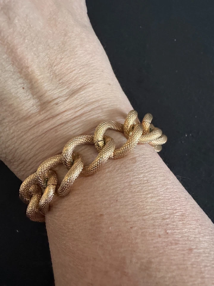 HERMOSO LOTE DE 5 PULSERAS DE BRAZALETE RÚSTICAS/cuentas, brazalete y eslabón Foto 2 de 4