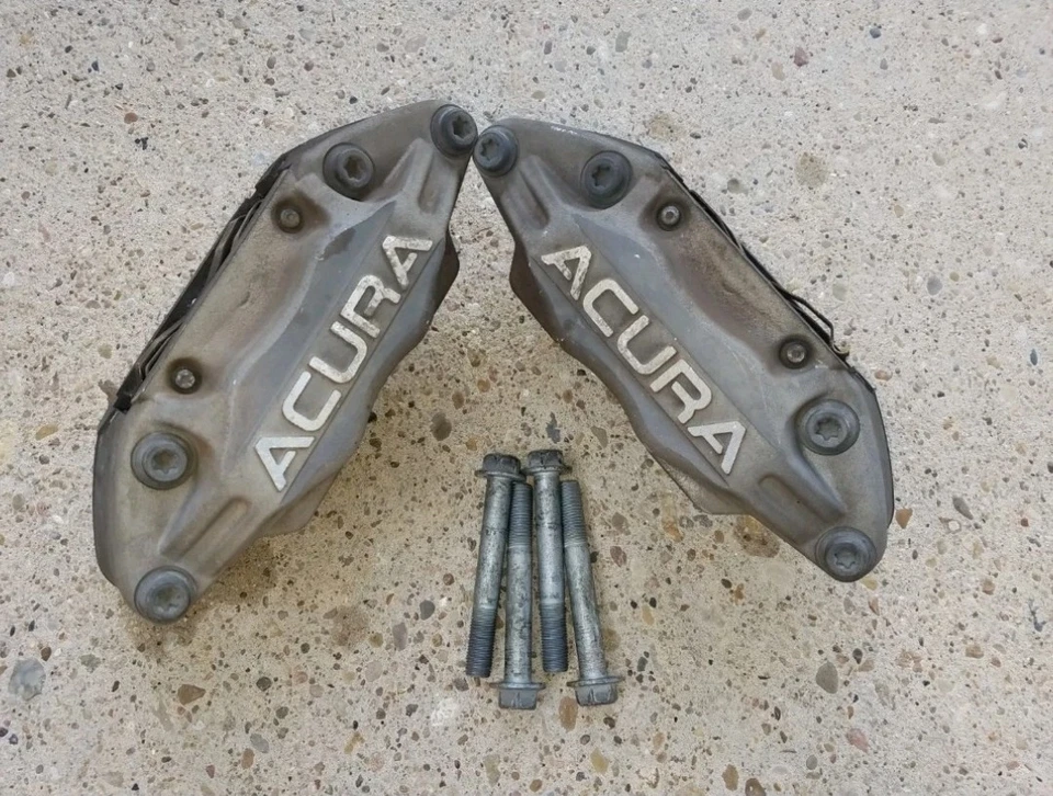 2005-2012 Acura RL Advics Front Left Right 4 Piston Brake Calipers Set Pair OEM - Bild 1 von 1
