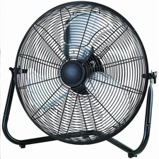 Mainstays 20 3-speed High Velocity Tiltable Black Steel Floor Fan Freeships