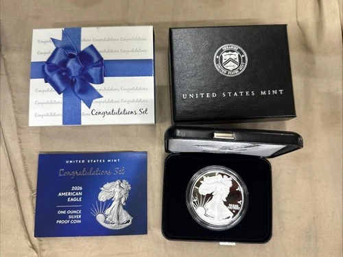 2026 Congratulations Set American Eagle 1oz Silver Proof Coin | READY TO SHIP