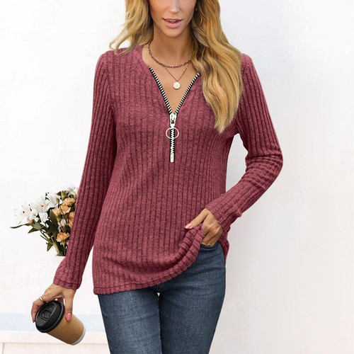 Womens Long Sleeve Pullover Printed T-Shirt Tops Ladies Casual Loose Blouse Tee