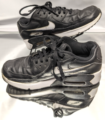 NIKE　AIR MAXID Nike Air Max 90 Leather JJS CD6864-010 Black White Size 6.5Y | eBay