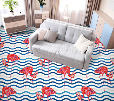 3D Flamingo 0619NA Floor WallPaper Murals Wall Print 5D AJ WALLPAPER AU Fay