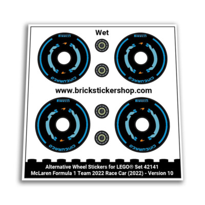 Alternative Sticker for Set 42141 - McLaren Formula 1 Team 2022 Race Car - Versi