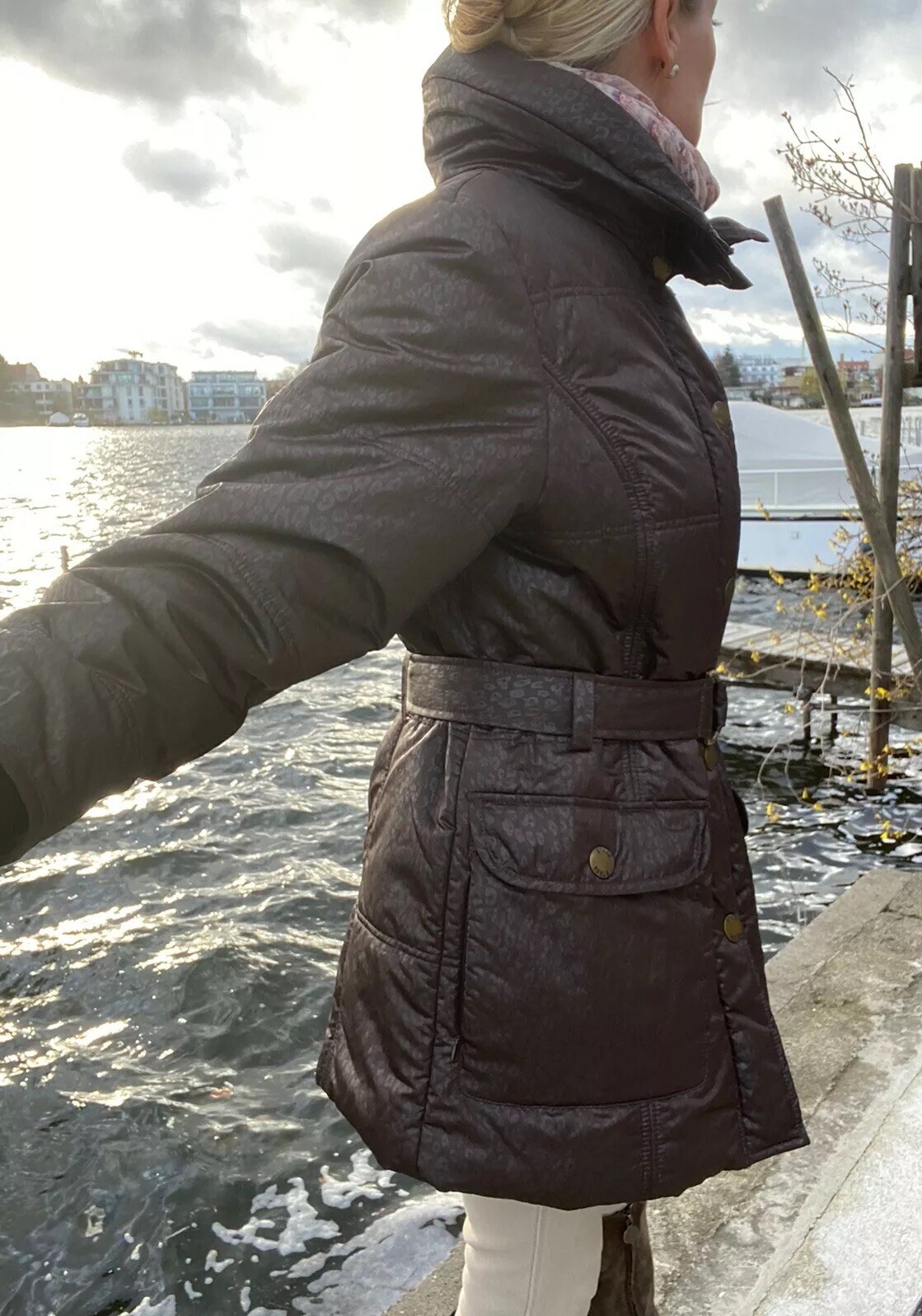 Tolle leichte ETAGE Danish Outerwear Jacke Anorak Parker Gr.42 dkl