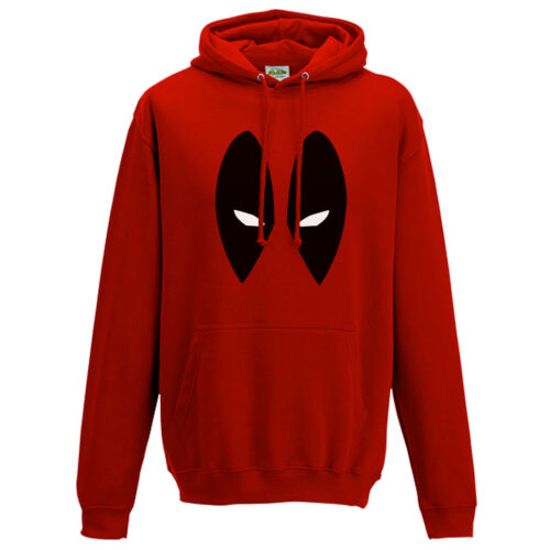 Cartoon Eyes Red Hoodie - Inspired Comic Eyes Face Kids & Unisex Hoody Top - Afbeelding 1 van 2