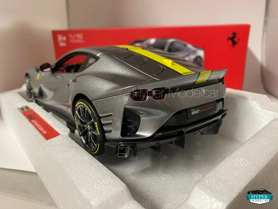 Burago 1/18 Ferrari 812 Compétition 2021 Gris Art.18-01647 - Photo 4/4