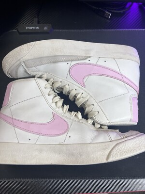 NEW Nike Blazer Mid '77 (GS) Big Kids' Shoes White-Pink Foam DA4086-106 Size 7Y