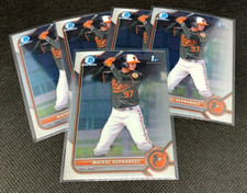 MAIKOL HERNANDEZ 2022 Bowman Chrome 1st Bowman (5) Base Card Lot - PACK FRESH!