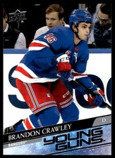 2020-21 Upper Deck Young Guns Brandon Crawley Rookie New York Rangers #464 R105