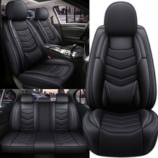 For 2007-2021 Chevy Silverado 1500 Leather Car Seat Covers Full Set Front Rear