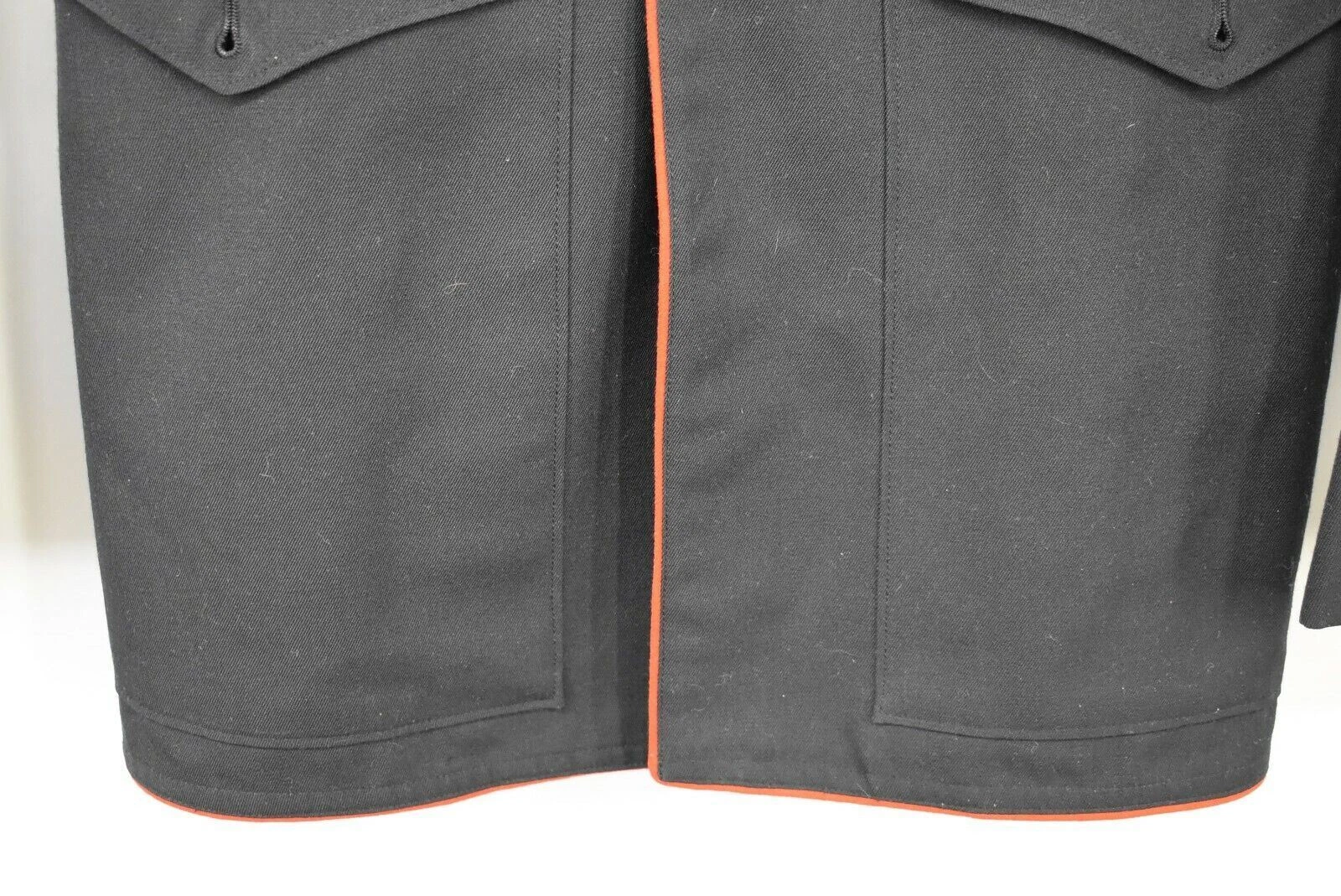 Thorngate Mens Black Contrast Piping Button-Front Flap Pocket Uniforms Coat 40XL - product detail image 6