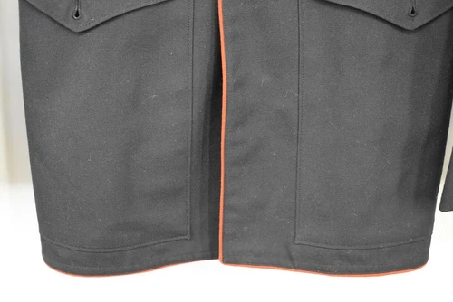 Thorngate Mens Black Contrast Piping Button-Front Flap Pocket Uniforms Coat 40XL image 6