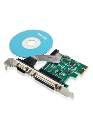 DB25 Parallel Port LPT Drucker DB9 RS232 zu PCI-E PCI Express Card Adapter
