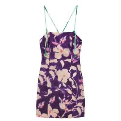 NWT ZARA FLORAL LINEN BLEND DRESS PURPLE SIZE XS 6929/301 | eBay NWT ZARA FLORAL LINEN BLEND DRESS PURPLE SIZE XS 6929/301 | eBay