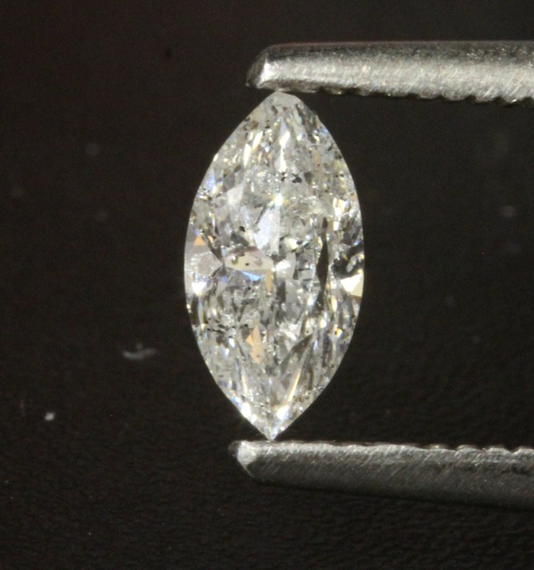 Clarity Enhanced marquise loose Natural fancy cut diamond .49ct SI3 G estate