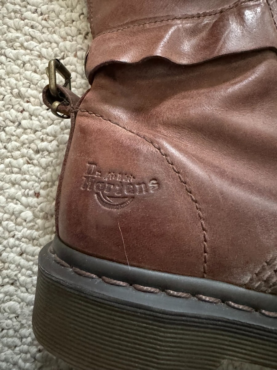 Dr. Martens vintage Triumph brown leather boots w/ floral lining