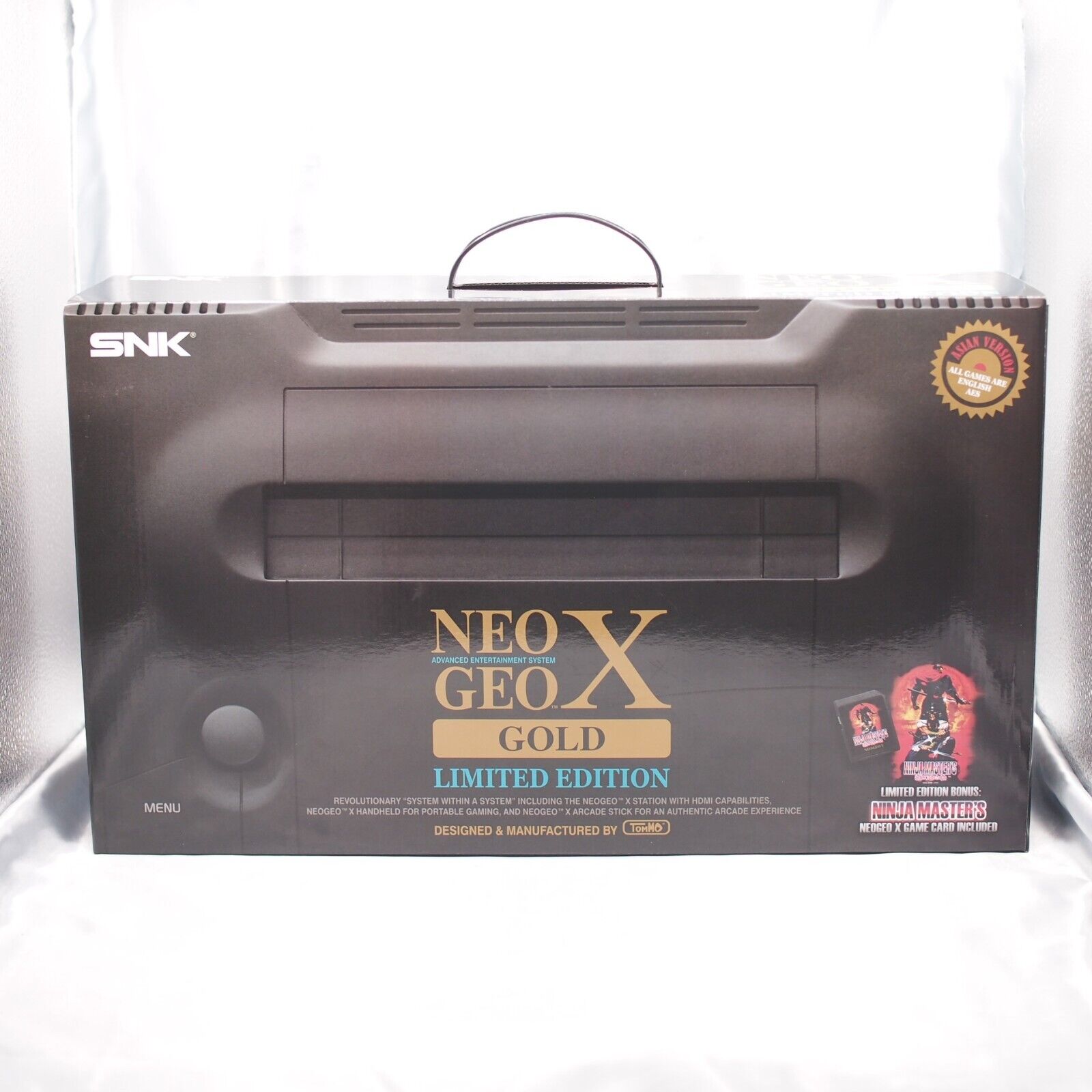 SNK Playmore Neo Geo X Gold Limited Edition Black Console for sale