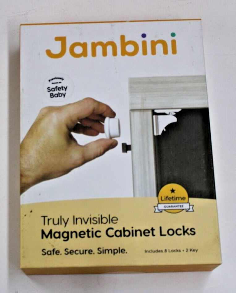 Jambini Magnetic Cabinet Locks Baby Safety Latches Safe Baby Proof