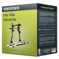 Menabo FahrradträGer Cobra Schwarz/Silber FüR Kia Sorento III UM - 2 FahrräDer