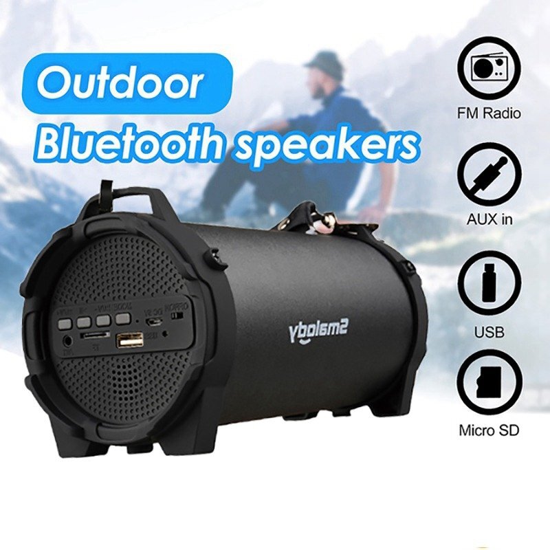 Loud Bluetooth Speaker Portable Wireless Boombox Aux Rechargeable Stereo System