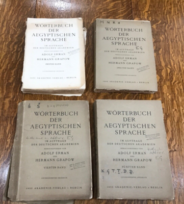 1955 Wörterbuch der Aegyptischen Sprache - A. Erman & H. Grapow -4