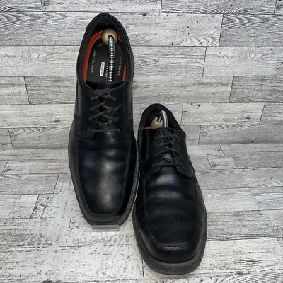 Rockport Style Leader Bike Toe Black Oxford Dress Shoes Men