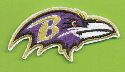 2-3/4'' x 1-1/2'' Embroidered Helmet Iron On Patch - Baltimore Ravens