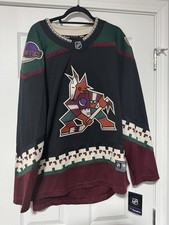 Official Arizona Coyotes Black Home Premier fanatics Breakaway Jersey size Large