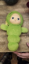 Hasbro Playskool Glo Worm Lullaby 2009 Glow Worm 10 inch Green Plush Light Up