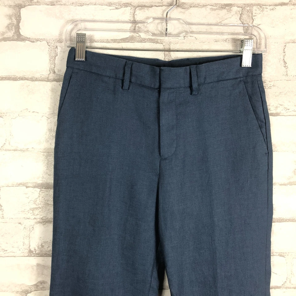 J.Crew Crewcuts Boys' DEF Ludlow Slim Unstructured Blue Linen Suit Pant 10 BO624 - Image 3 of 4