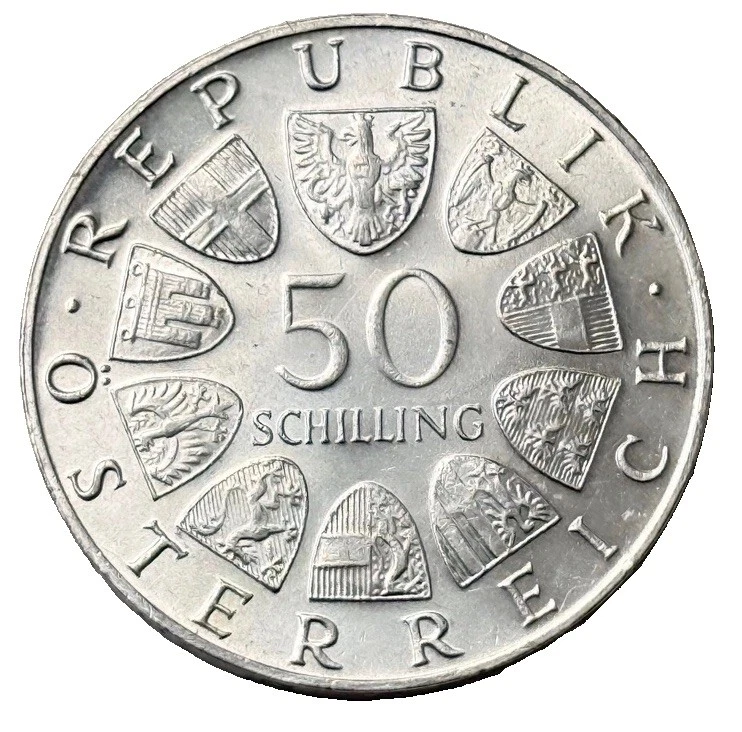 50 Schilling 1967 Österreich Donauwalzer 20g 900 Silber Münze
