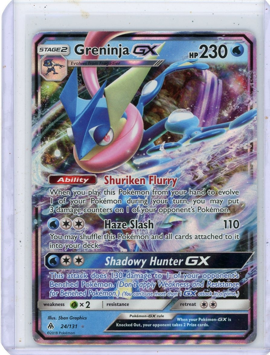 Greninja GX 24/131 Forbidden Light Ultra Rare Holo Pokemon TCG Card