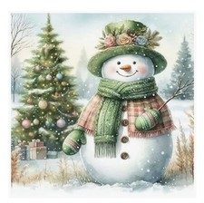 AN033 Diamond Painting Kits Snowman with Tree Christmas
