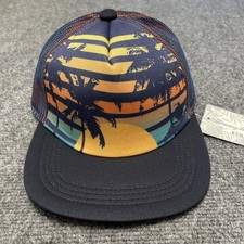 Tommy Bahama Kids Trucker Snapback Hat Palm Tree S/M