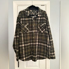 Freedom Foundry Dry Goods Grizzly Flex Fleece Shirt Flannel Green XXLARGE