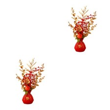 1/2/3 Ornement de panier de fleurs décor fleur artificielle en pot pour les